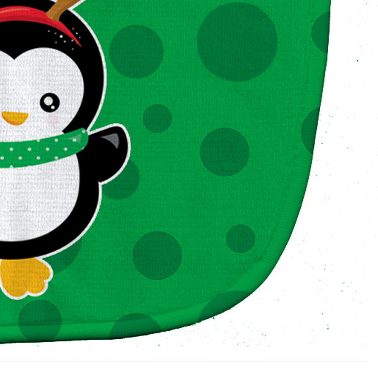 Christmas Penquin Reindeer Baby Bib Easy-Clean Baby Bib Baby Feeding Accessory Baby Mealtime Essential, 10 x 13, Multicolor