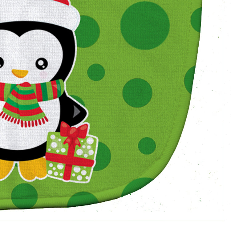 Christmas Penquin Presents Baby Bib Easy-Clean Baby Bib Baby Feeding Accessory Baby Mealtime Essential, 10 x 13, Multicolor