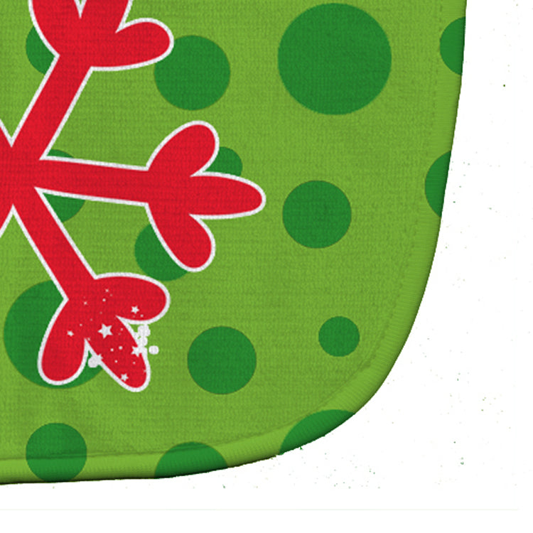 Christmas Snowflake Red Baby Bib Easy-Clean Baby Bib Baby Feeding Accessory Baby Mealtime Essential, 10 x 13, Multicolor