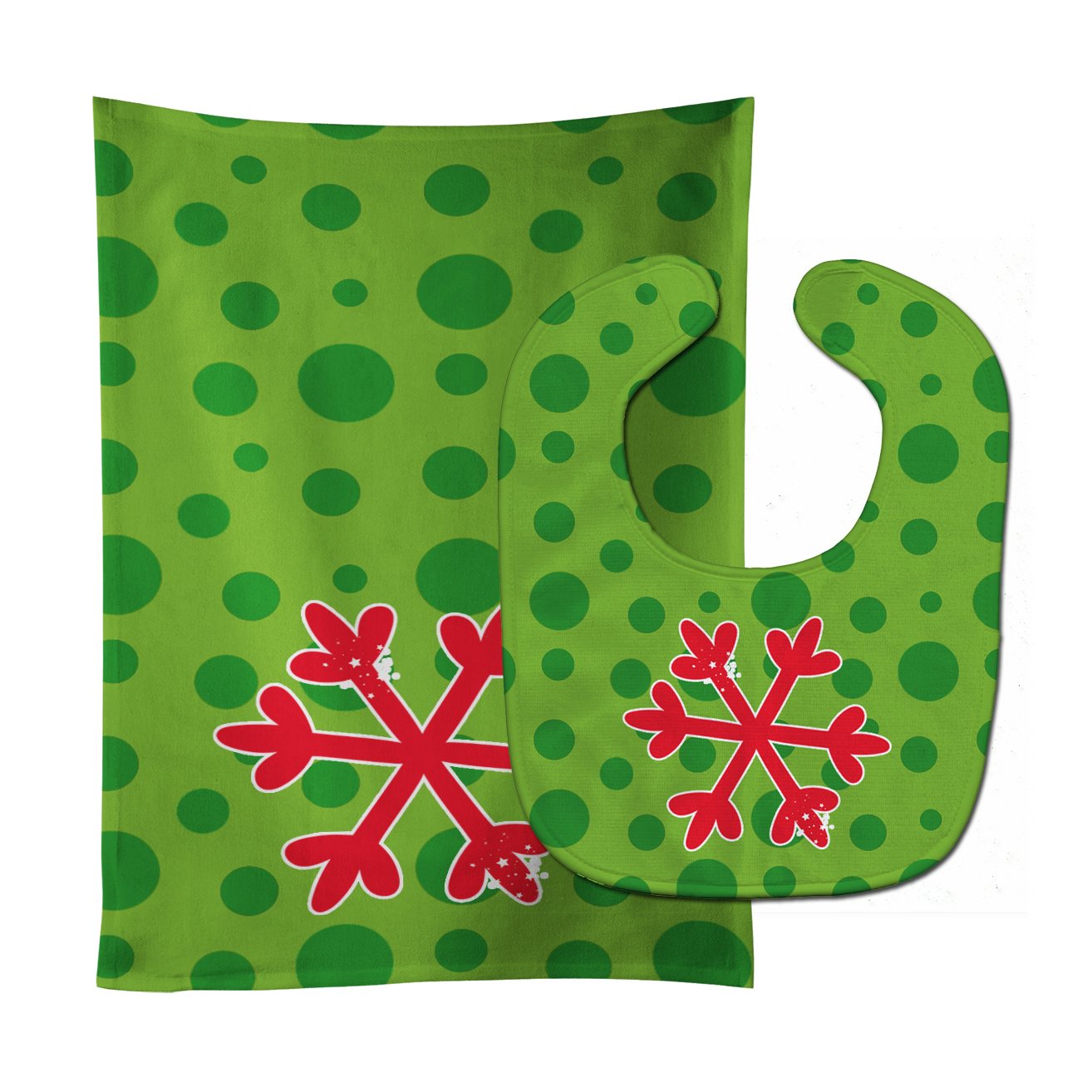 Christmas Snowflake Red Baby Bib & Burp Cloth Easy-Clean Baby Bib Baby Feeding Accessory Baby Mealtime Essential