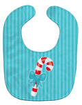 Christmas Candy Cane Baby Bib Easy-Clean Baby Bib Baby Feeding Accessory Baby Mealtime Essential, 10 x 13, Multicolor