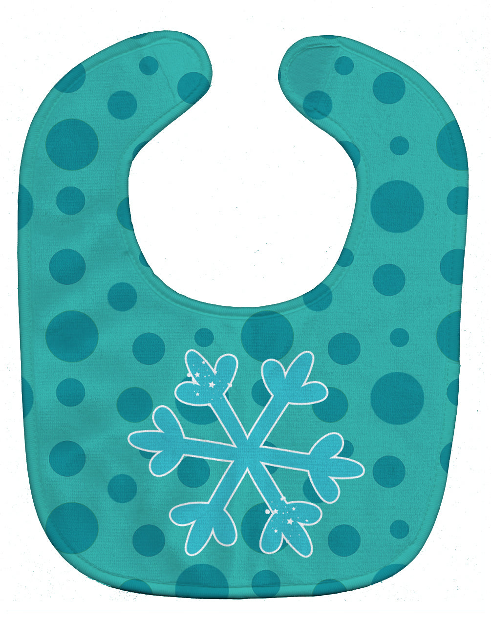 Christmas Snowflake Blue Baby Bib Easy-Clean Baby Bib Baby Feeding Accessory Baby Mealtime Essential, 10 x 13, Multicolor