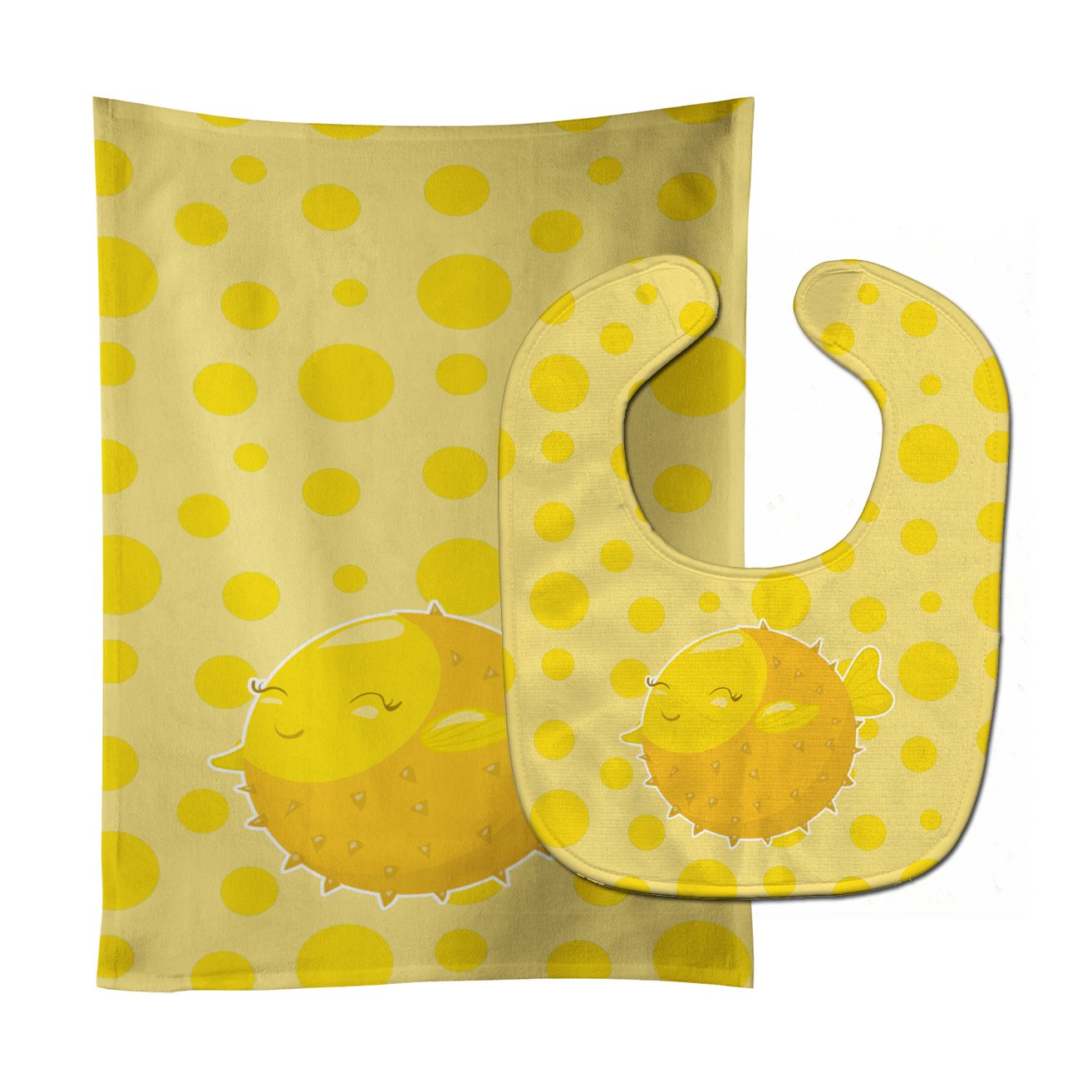 Fish Puffer Fish Baby Bib & Burp Cloth Easy-Clean Baby Bib Baby Feeding Accessory Baby Mealtime Essential