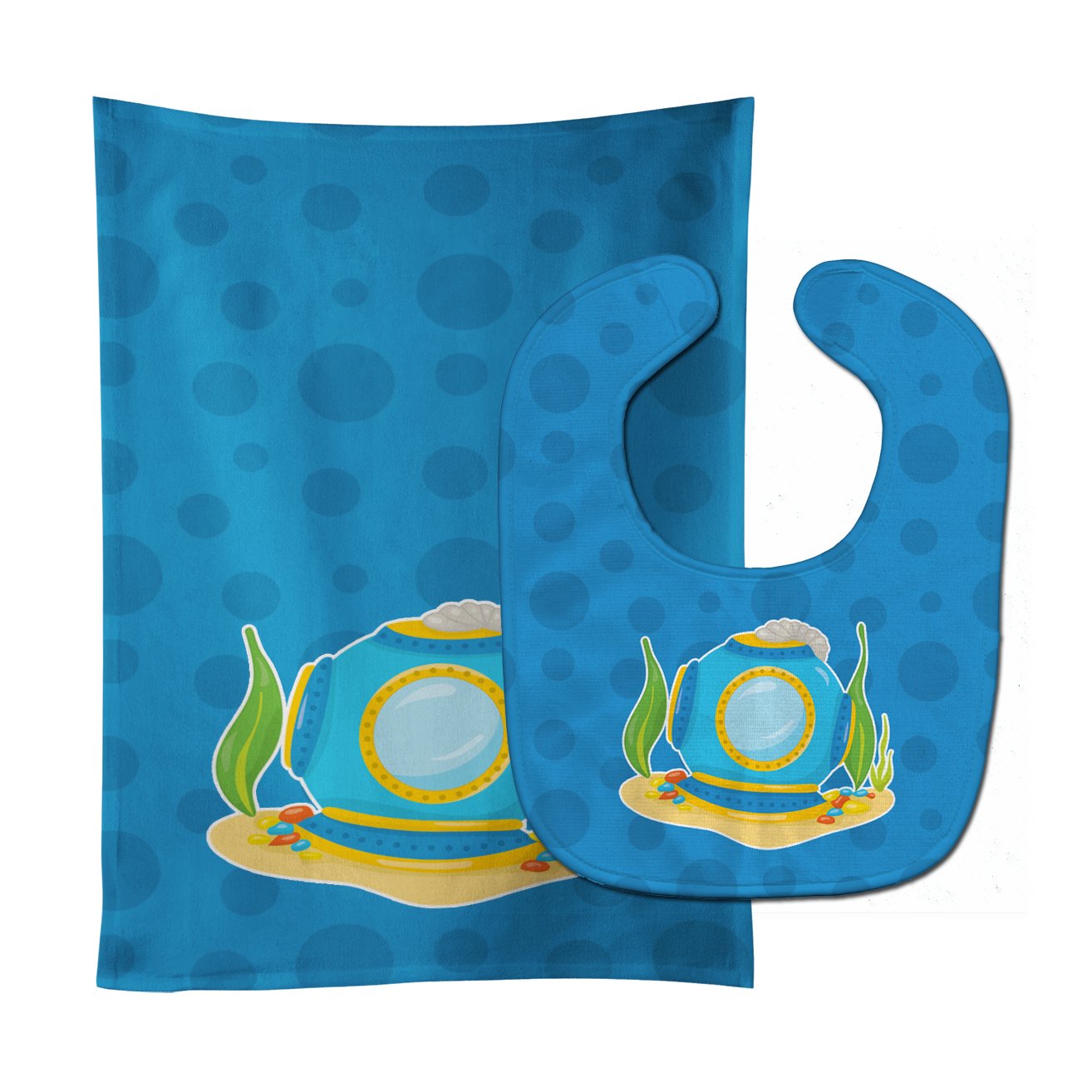 Diving Helmet Baby Bib & Burp Cloth Easy-Clean Baby Bib Baby Feeding Accessory Baby Mealtime Essential