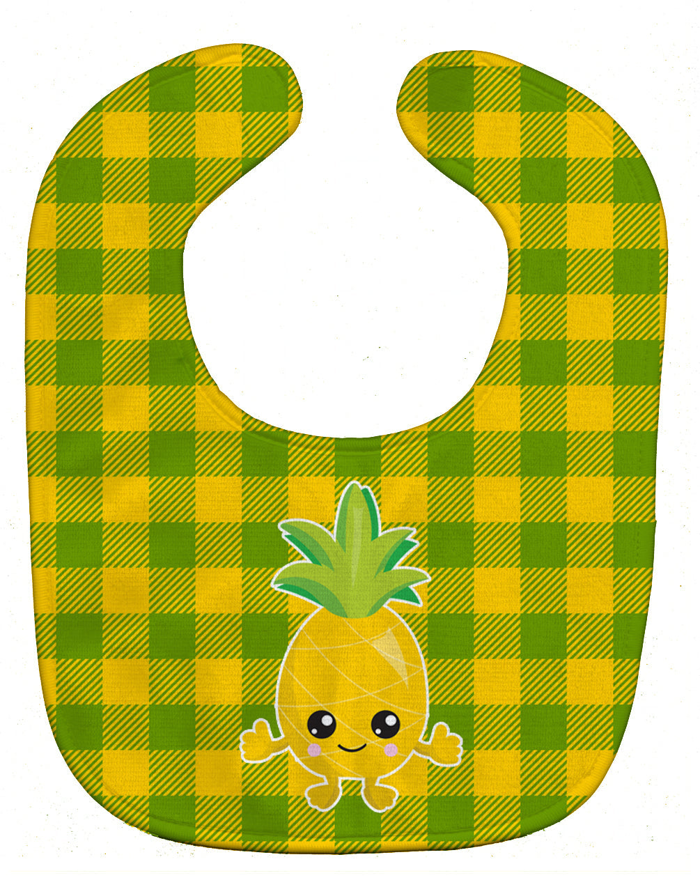 Pineapple Smily Face Baby Bib Easy-Clean Baby Bib Baby Feeding Accessory Baby Mealtime Essential, 10 x 13, Multicolor