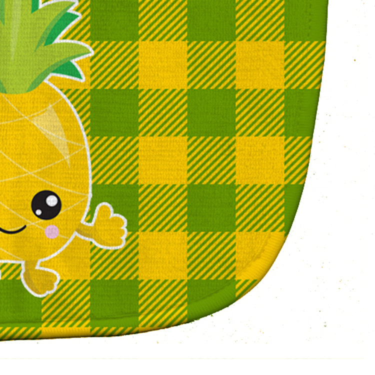 Pineapple Smily Face Baby Bib Easy-Clean Baby Bib Baby Feeding Accessory Baby Mealtime Essential, 10 x 13, Multicolor