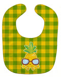 Pineapple Cool Sunglasses Face Baby Bib Easy-Clean Baby Bib Baby Feeding Accessory Baby Mealtime Essential, 10 x 13, Multicolor