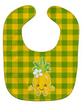 Pineapple Blinky Face Baby Bib Easy-Clean Baby Bib Baby Feeding Accessory Baby Mealtime Essential, 10 x 13, Multicolor