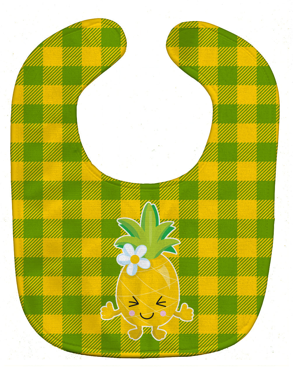 Pineapple Blinky Face Baby Bib Easy-Clean Baby Bib Baby Feeding Accessory Baby Mealtime Essential, 10 x 13, Multicolor