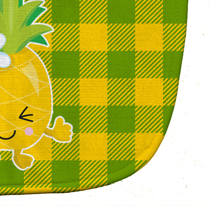 Pineapple Blinky Face Baby Bib Easy-Clean Baby Bib Baby Feeding Accessory Baby Mealtime Essential, 10 x 13, Multicolor