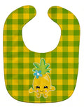 Pineapple Girl Face Baby Bib Easy-Clean Baby Bib Baby Feeding Accessory Baby Mealtime Essential, 10 x 13, Multicolor