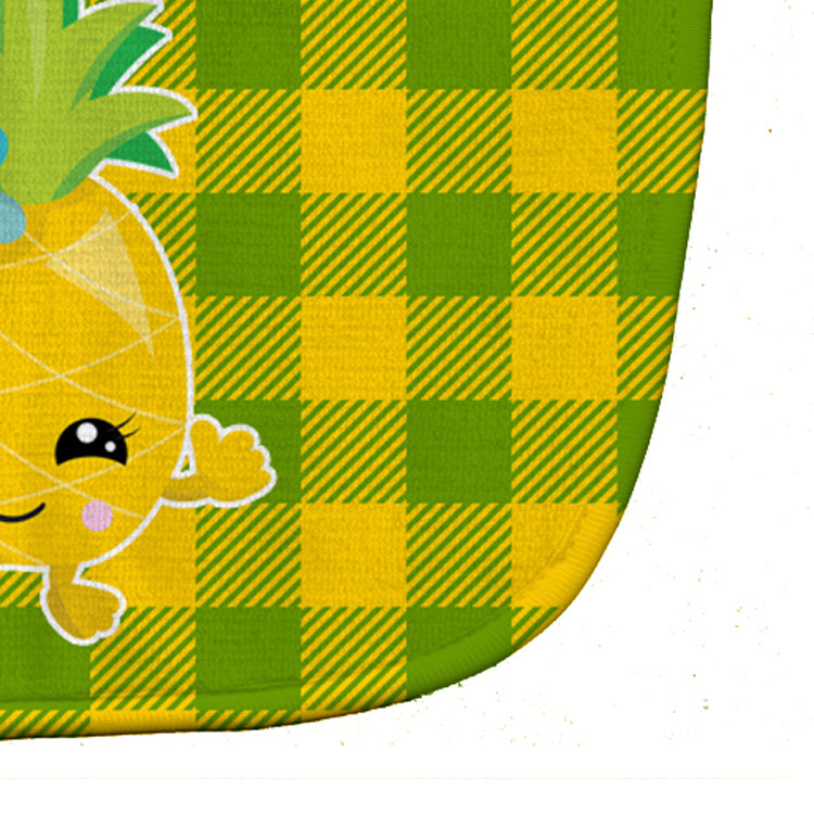 Pineapple Girl Face Baby Bib Easy-Clean Baby Bib Baby Feeding Accessory Baby Mealtime Essential, 10 x 13, Multicolor