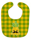 Pineapple Moustache Face Baby Bib Easy-Clean Baby Bib Baby Feeding Accessory Baby Mealtime Essential, 10 x 13, Multicolor