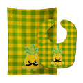 Pineapple Moustache Face Baby Bib & Burp Cloth Easy-Clean Baby Bib Baby Feeding Accessory Baby Mealtime Essential