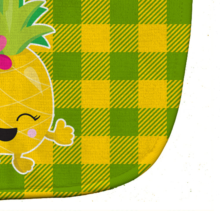 Pineapple Girl Laughy Face Baby Bib Easy-Clean Baby Bib Baby Feeding Accessory Baby Mealtime Essential, 10 x 13, Multicolor
