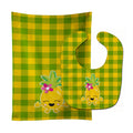 Pineapple Girl Laughy Face Baby Bib & Burp Cloth Easy-Clean Baby Bib Baby Feeding Accessory Baby Mealtime Essential