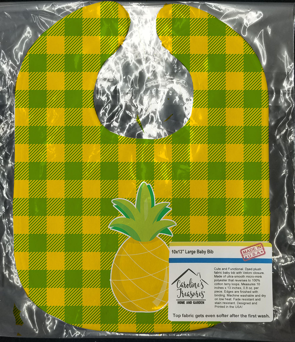 Pineapple #3 Baby Bib Easy-Clean Baby Bib Baby Feeding Accessory Baby Mealtime Essential, 10 x 13, Multicolor