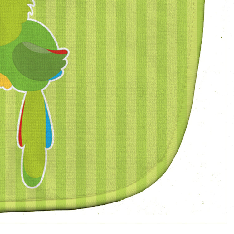 Pirate Parrot Green Baby Bib Easy-Clean Baby Bib Baby Feeding Accessory Baby Mealtime Essential, 10 x 13, Multicolor