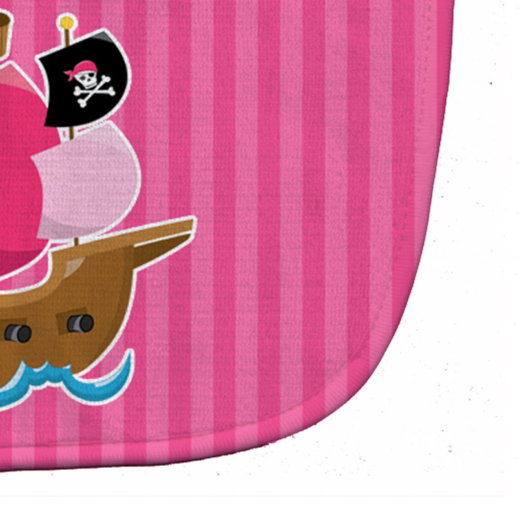 Pirate Ship Pink Baby Bib Easy-Clean Baby Bib Baby Feeding Accessory Baby Mealtime Essential, 10 x 13, Multicolor