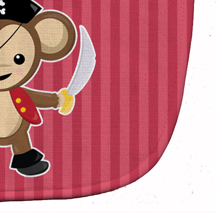 Pirate Monkey Red Baby Bib Easy-Clean Baby Bib Baby Feeding Accessory Baby Mealtime Essential, 10 x 13, Multicolor