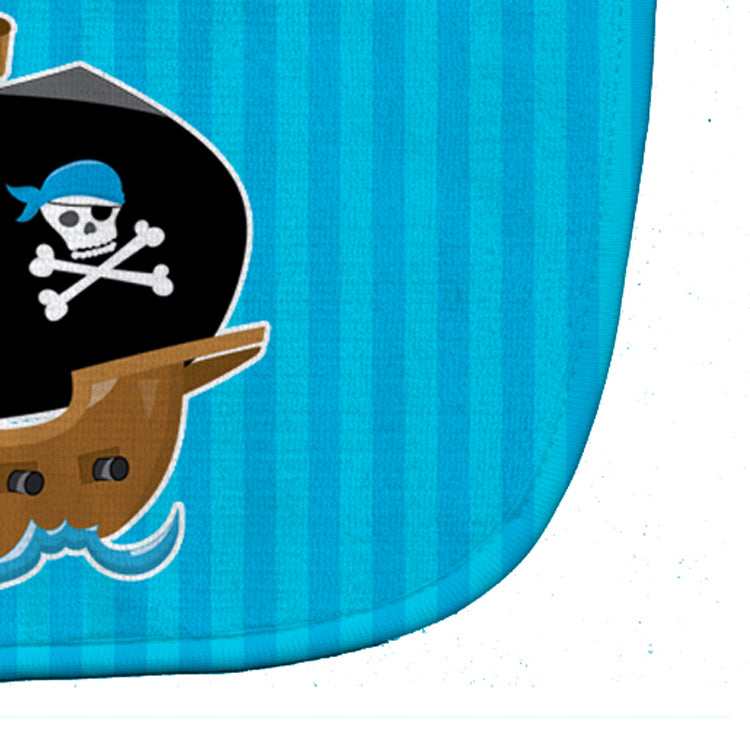 Pirate Ship blue #2 Baby Bib Easy-Clean Baby Bib Baby Feeding Accessory Baby Mealtime Essential, 10 x 13, Multicolor
