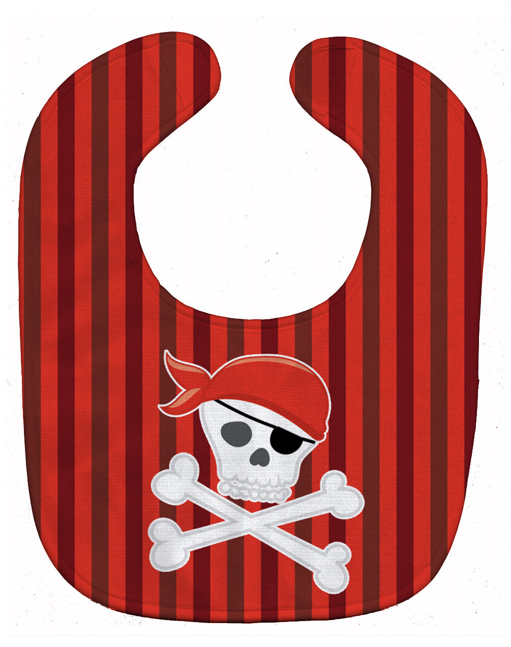Pirate Skull and Cross Bones Baby Bib Easy-Clean Baby Bib Baby Feeding Accessory Baby Mealtime Essential, 10 x 13, Multicolor