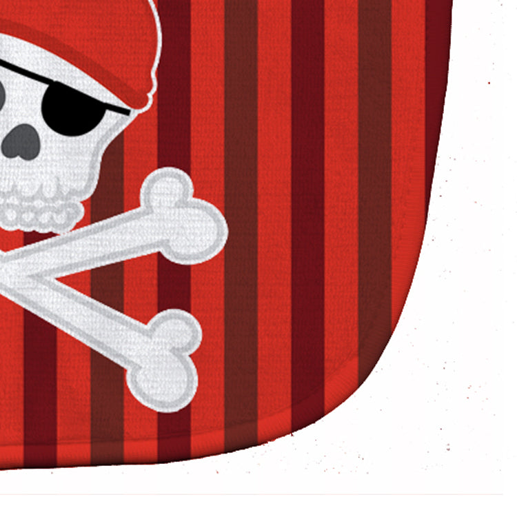 Pirate Skull and Cross Bones Baby Bib Easy-Clean Baby Bib Baby Feeding Accessory Baby Mealtime Essential, 10 x 13, Multicolor