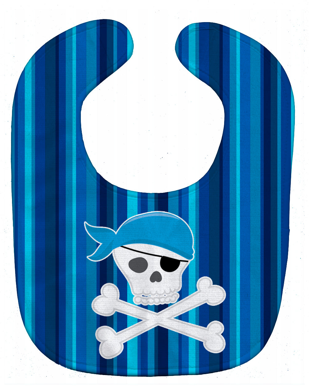 Pirate Skull and Cross Bones Baby Bib Easy-Clean Baby Bib Baby Feeding Accessory Baby Mealtime Essential, 10 x 13, Multicolor