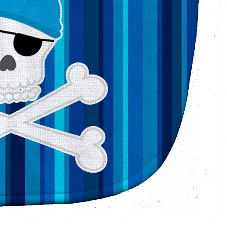 Pirate Skull and Cross Bones Baby Bib Easy-Clean Baby Bib Baby Feeding Accessory Baby Mealtime Essential, 10 x 13, Multicolor