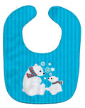 Polar Bears #5 Baby Bib Easy-Clean Baby Bib Baby Feeding Accessory Baby Mealtime Essential, 10 x 13, Multicolor