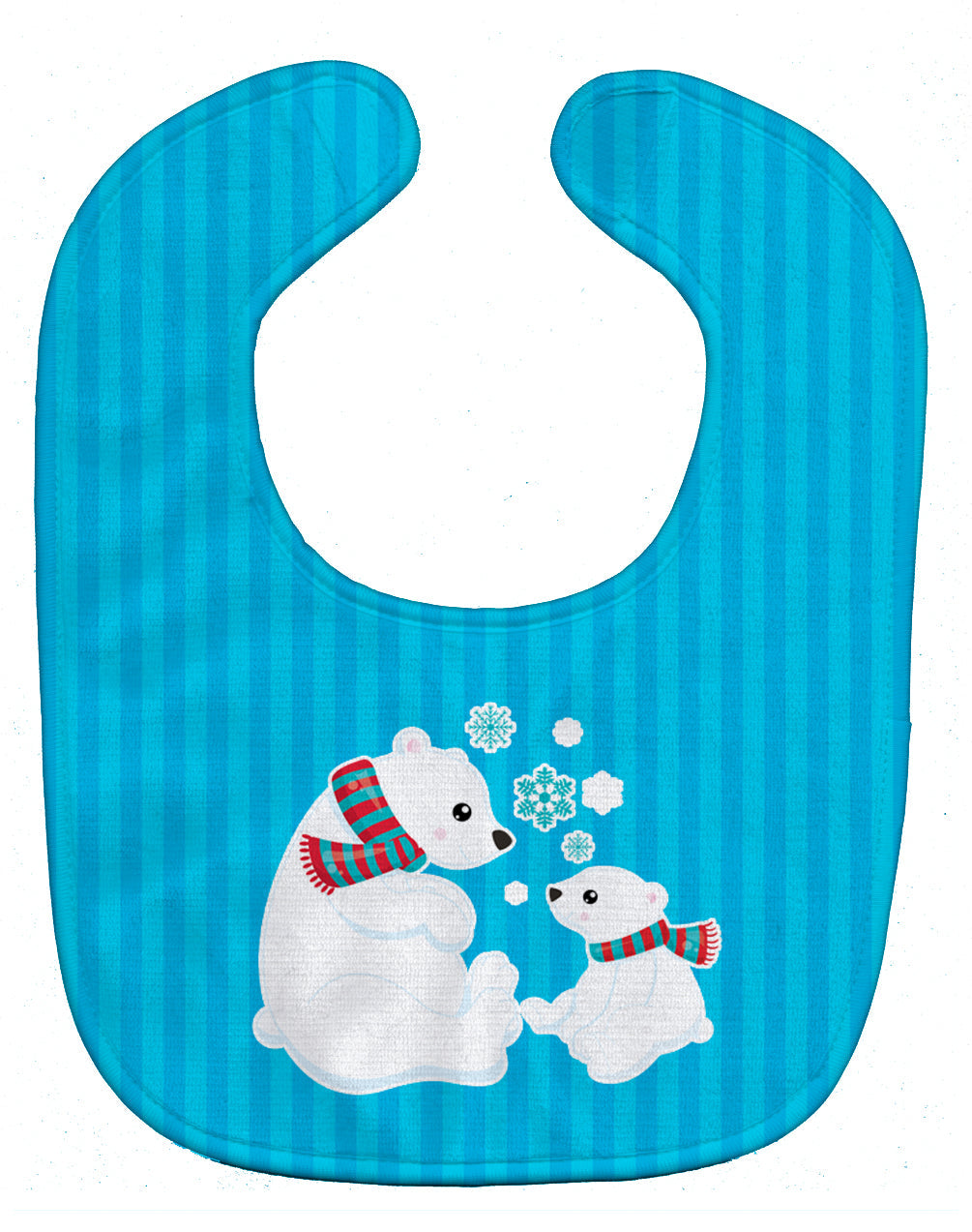 Polar Bears #5 Baby Bib Easy-Clean Baby Bib Baby Feeding Accessory Baby Mealtime Essential, 10 x 13, Multicolor
