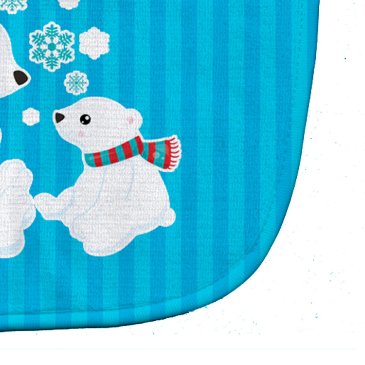 Polar Bears #5 Baby Bib Easy-Clean Baby Bib Baby Feeding Accessory Baby Mealtime Essential, 10 x 13, Multicolor