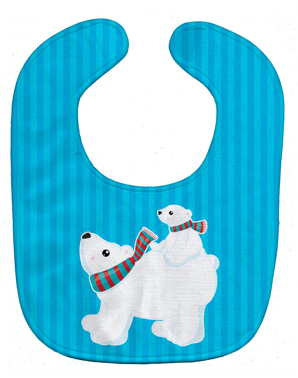 Polar Bears #6 Baby Bib Easy-Clean Baby Bib Baby Feeding Accessory Baby Mealtime Essential, 10 x 13, Multicolor