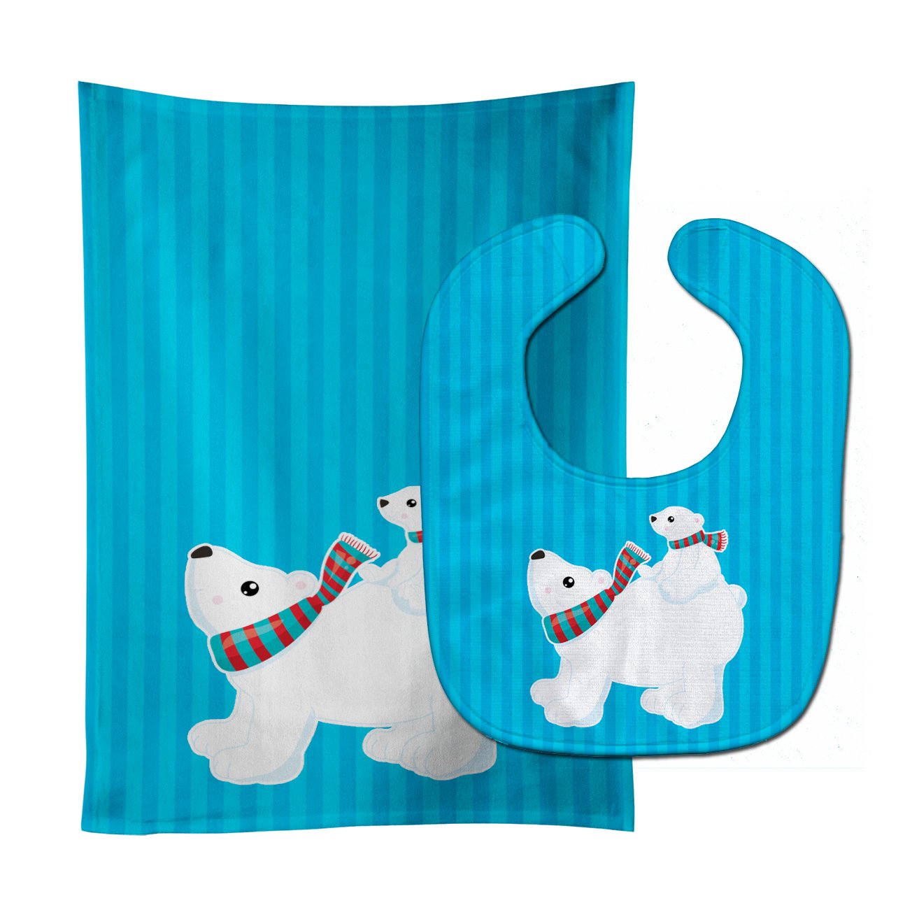 Polar Bears #6 Baby Bib & Burp Cloth Easy-Clean Baby Bib Baby Feeding Accessory Baby Mealtime Essential