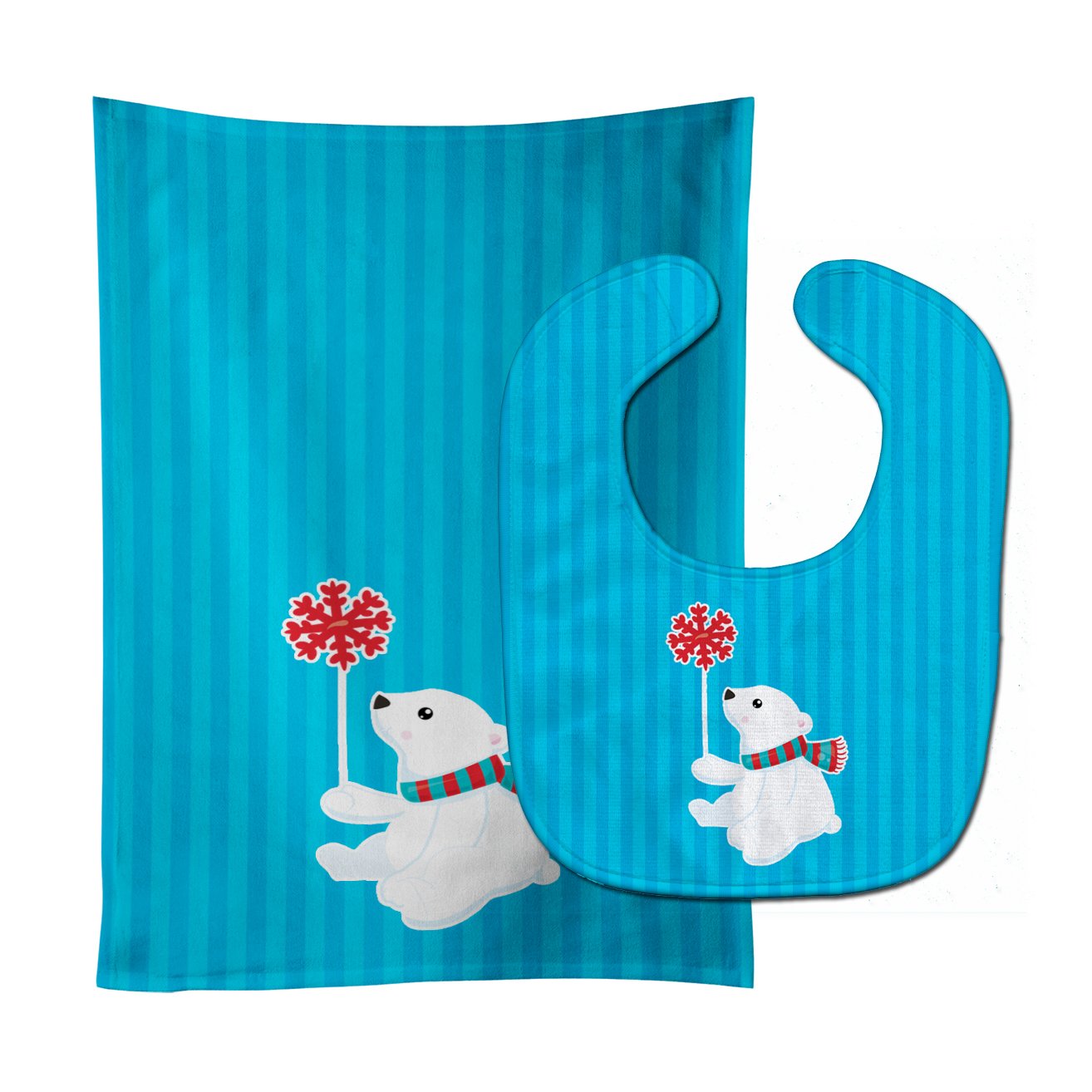 Polar Bear Baby Bib & Burp Cloth Easy-Clean Baby Bib Baby Feeding Accessory Baby Mealtime Essential