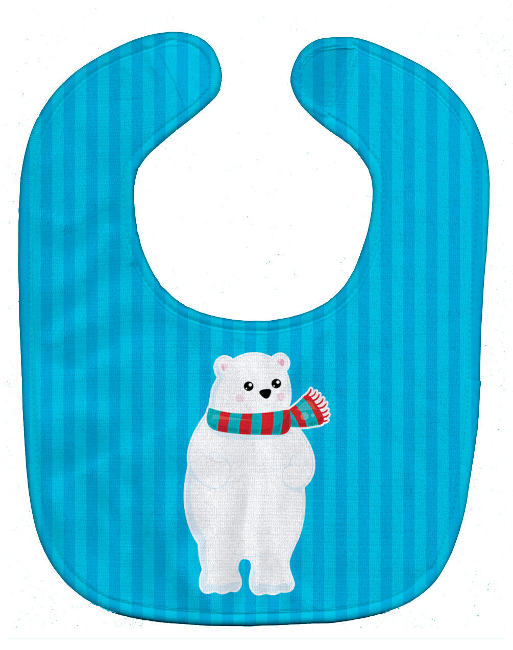 Polar Bear #2 Baby Bib Easy-Clean Baby Bib Baby Feeding Accessory Baby Mealtime Essential, 10 x 13, Multicolor