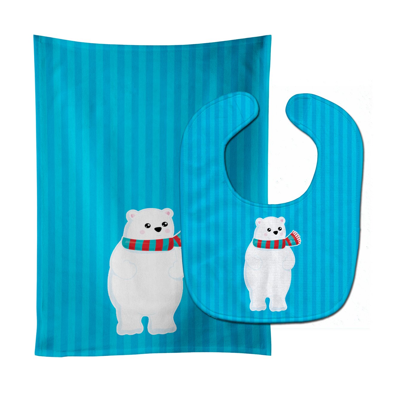 Polar Bear #2 Baby Bib & Burp Cloth Easy-Clean Baby Bib Baby Feeding Accessory Baby Mealtime Essential