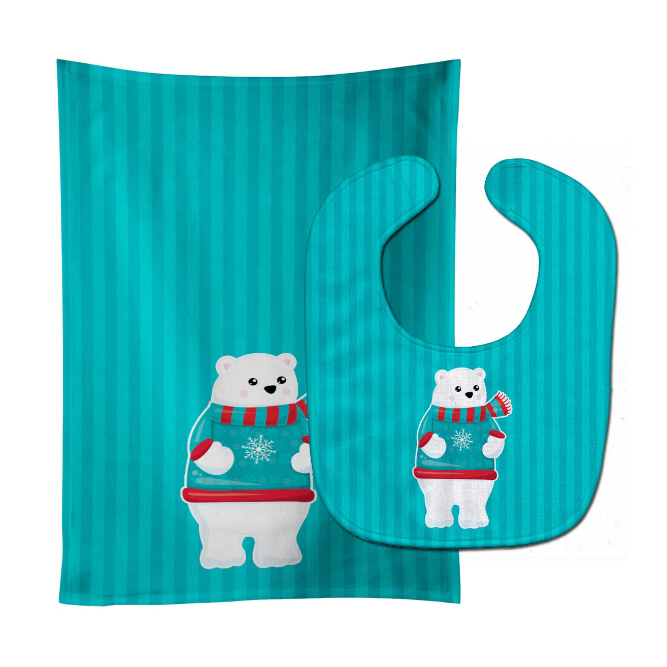 Polar Bear #3 Baby Bib & Burp Cloth Easy-Clean Baby Bib Baby Feeding Accessory Baby Mealtime Essential
