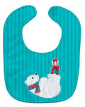 Polar Bear #4 Baby Bib Easy-Clean Baby Bib Baby Feeding Accessory Baby Mealtime Essential, 10 x 13, Multicolor