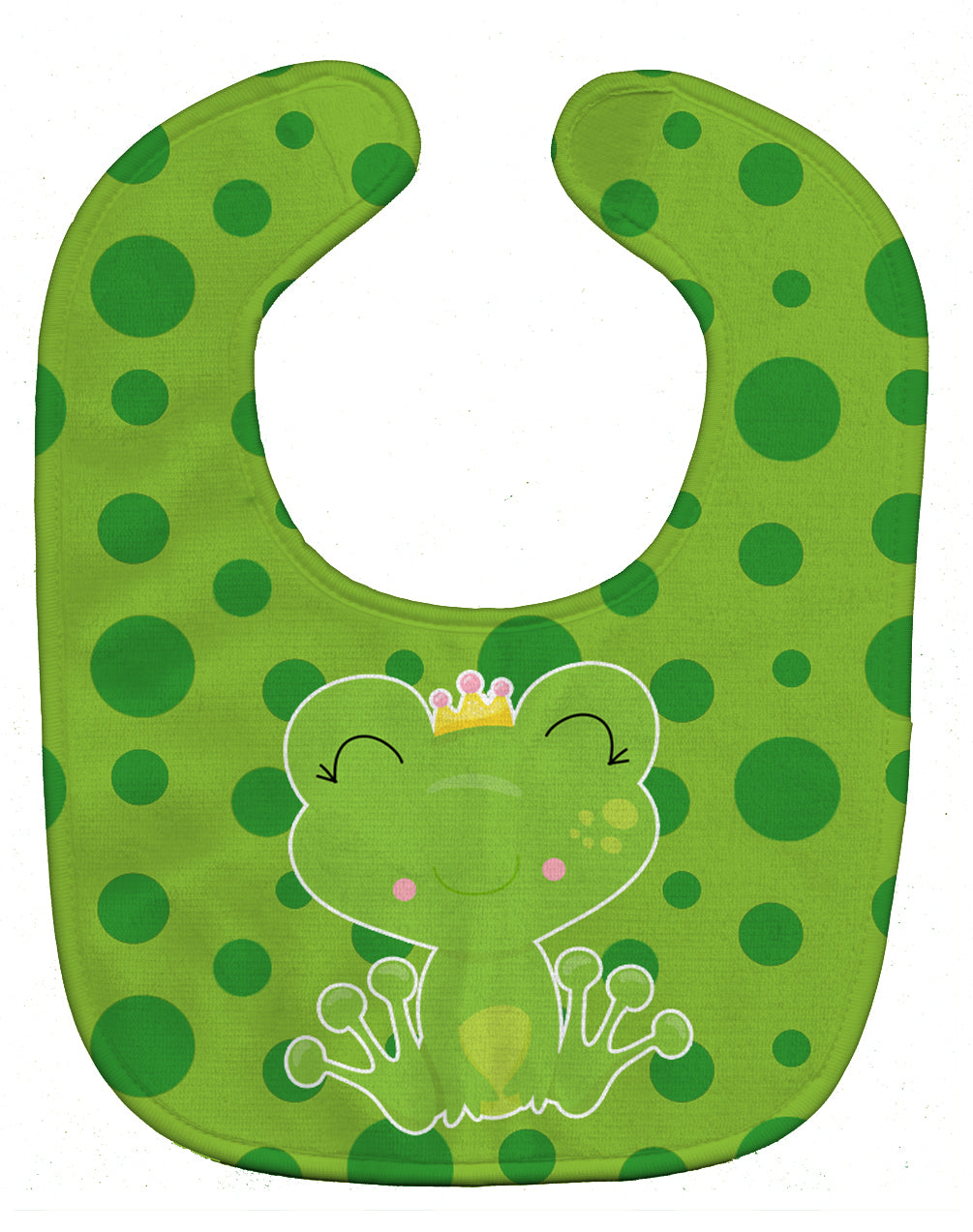 Frog Prince Baby Bib Easy-Clean Baby Bib Baby Feeding Accessory Baby Mealtime Essential, 10 x 13, Multicolor