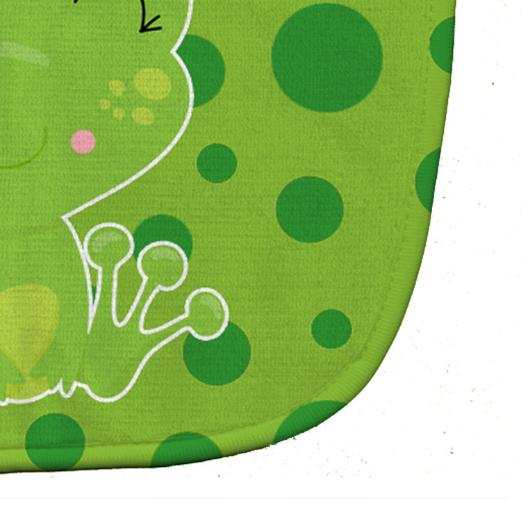 Frog Prince Baby Bib Easy-Clean Baby Bib Baby Feeding Accessory Baby Mealtime Essential, 10 x 13, Multicolor