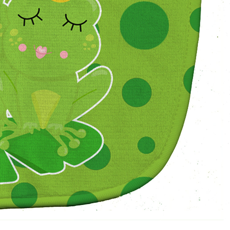Frog Prince and Princess Baby Bib Easy-Clean Baby Bib Baby Feeding Accessory Baby Mealtime Essential, 10 x 13, Multicolor