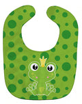Frog Prince #2 Baby Bib Easy-Clean Baby Bib Baby Feeding Accessory Baby Mealtime Essential, 10 x 13, Multicolor