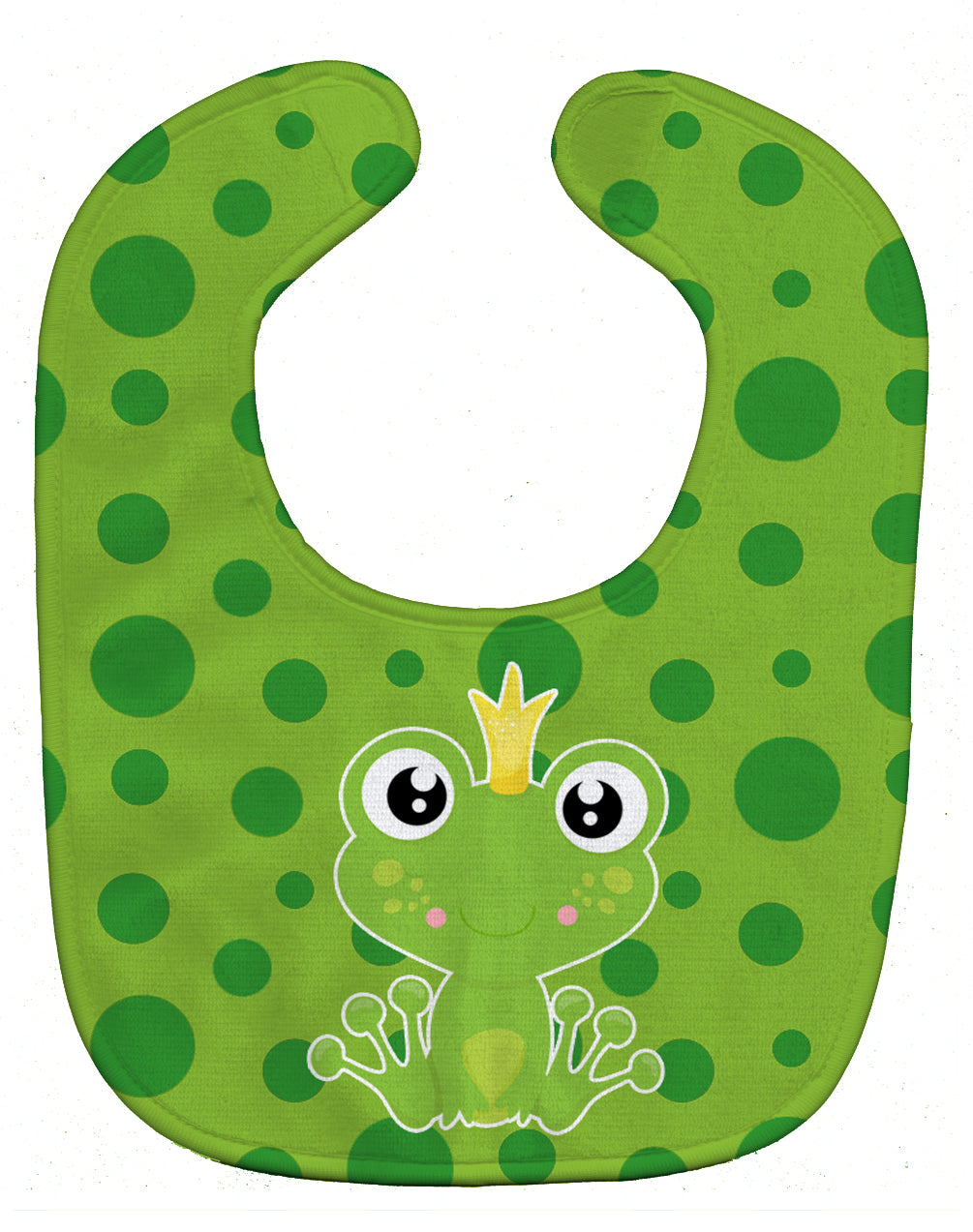 Frog Prince #2 Baby Bib Easy-Clean Baby Bib Baby Feeding Accessory Baby Mealtime Essential, 10 x 13, Multicolor