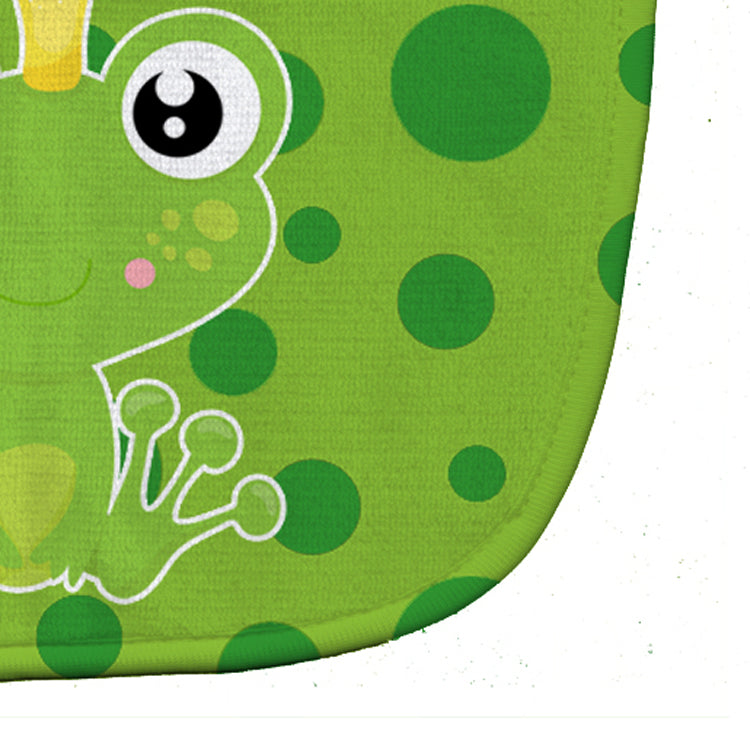 Frog Prince #2 Baby Bib Easy-Clean Baby Bib Baby Feeding Accessory Baby Mealtime Essential, 10 x 13, Multicolor