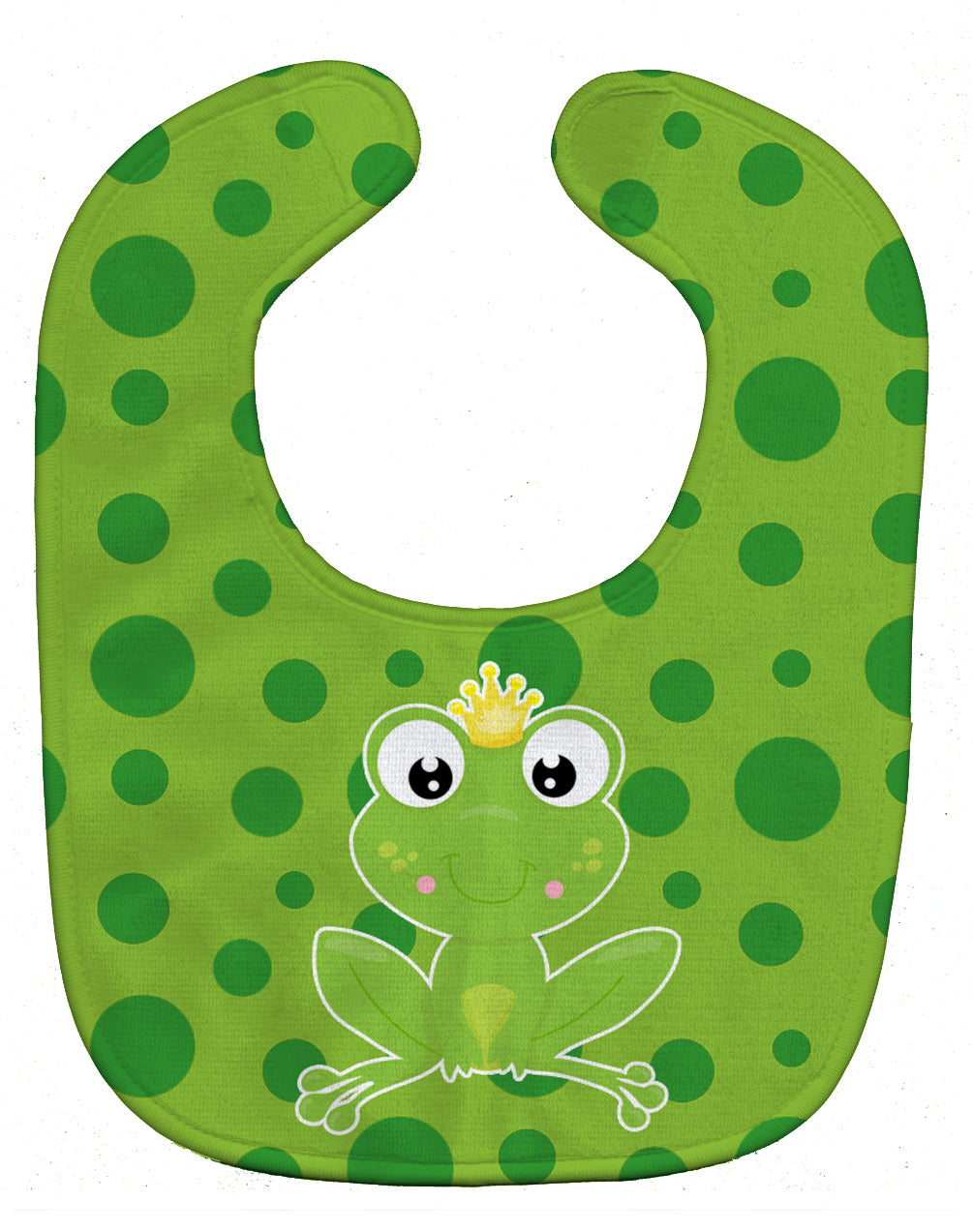 Frog Prince #3 Baby Bib Easy-Clean Baby Bib Baby Feeding Accessory Baby Mealtime Essential, 10 x 13, Multicolor