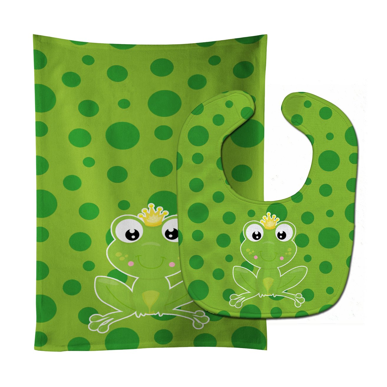 Frog Prince #3 Baby Bib & Burp Cloth Easy-Clean Baby Bib Baby Feeding Accessory Baby Mealtime Essential