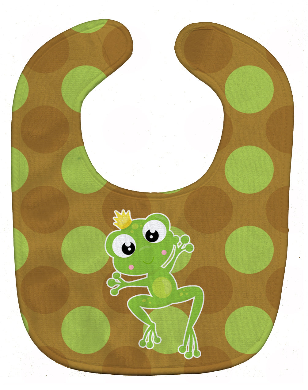 Frog Prince #5 Baby Bib Easy-Clean Baby Bib Baby Feeding Accessory Baby Mealtime Essential, 10 x 13, Multicolor
