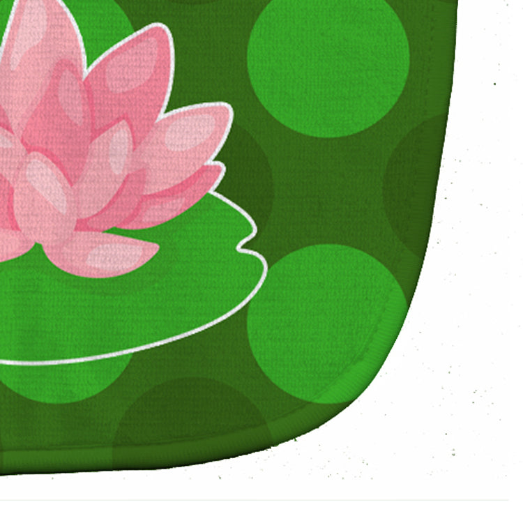 Frog Lily Pad Baby Bib Easy-Clean Baby Bib Baby Feeding Accessory Baby Mealtime Essential, 10 x 13, Multicolor
