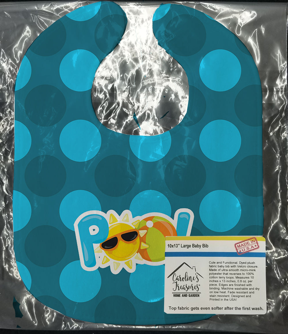 Summer Pool Baby Bib Easy-Clean Baby Bib Baby Feeding Accessory Baby Mealtime Essential, 10 x 13, Multicolor